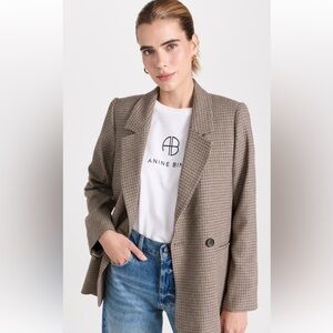 Anine Bing Houndstooth Blazer